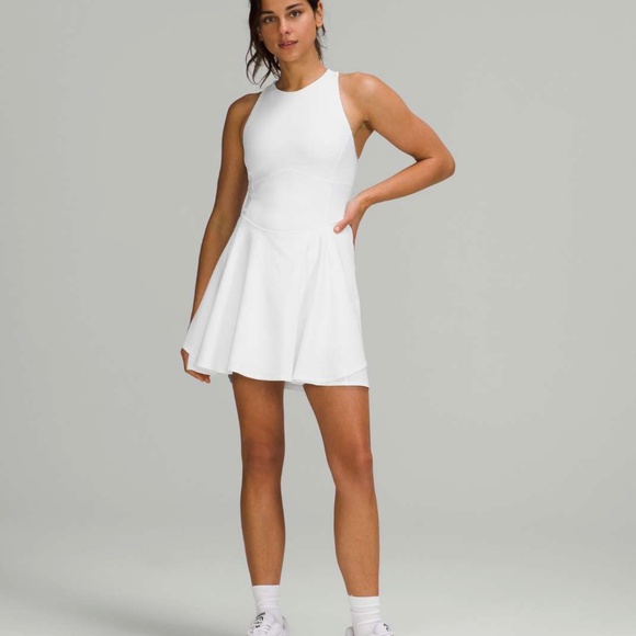 lululemon athletica Dresses & Skirts - Lululemon Athletica Court Crush Dress Tennis White 6 Excellent